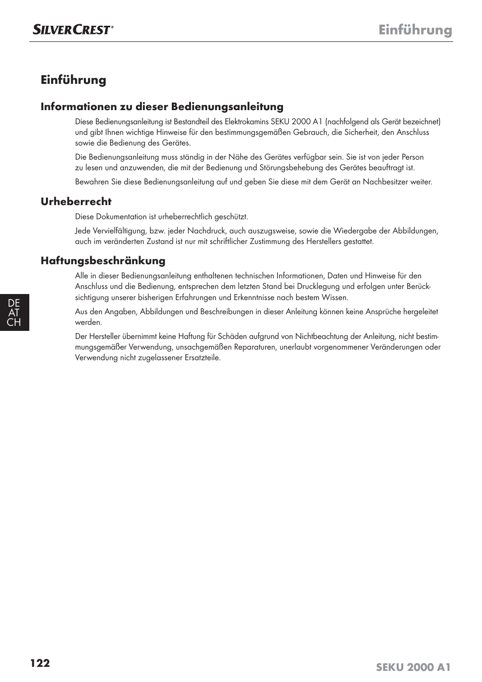 Einführung | Silvercrest SEKU 2000 A1 User Manual | Page 123 / 141