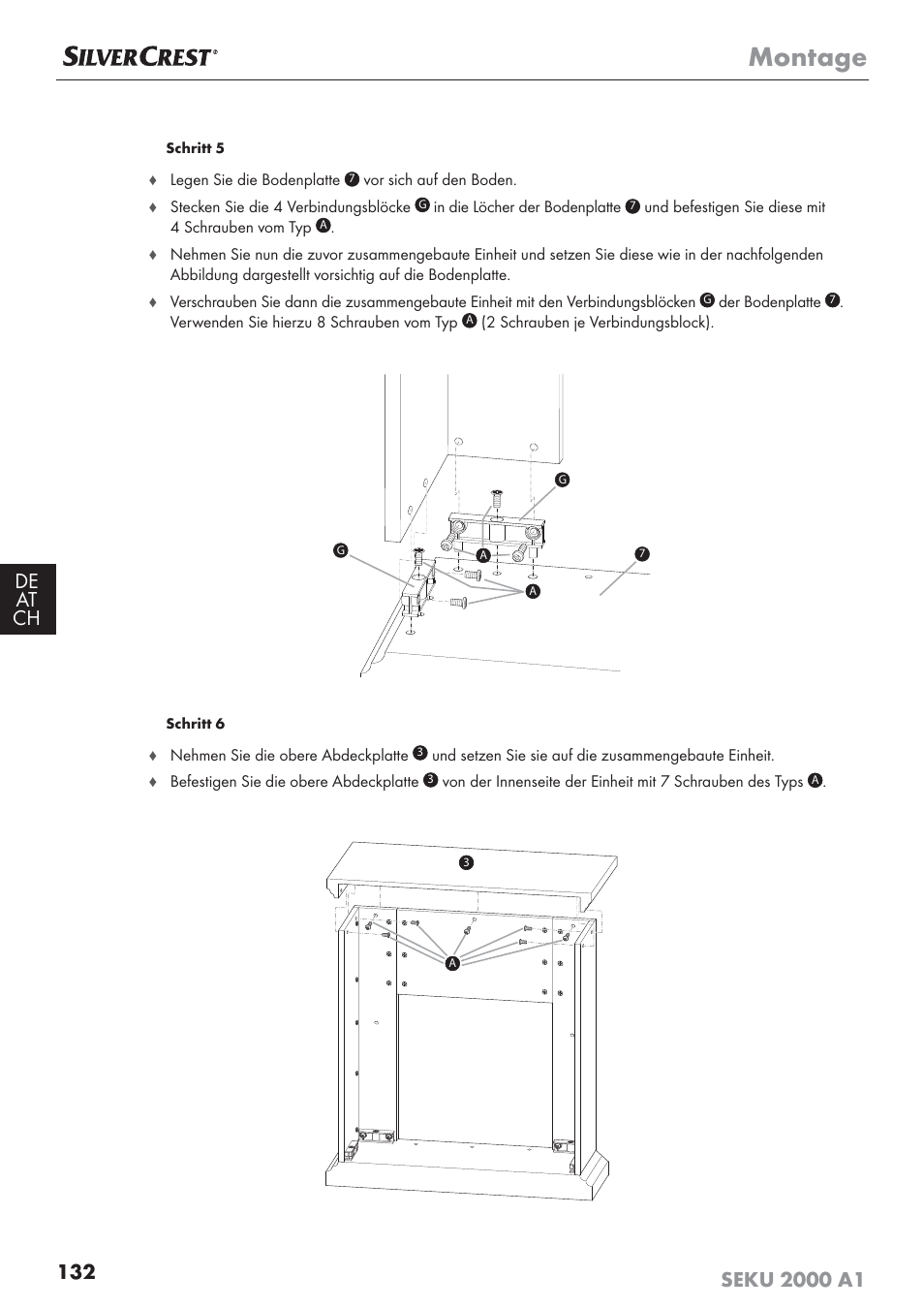 Montage | Silvercrest SEKU 2000 A1 User Manual | Page 133 / 141