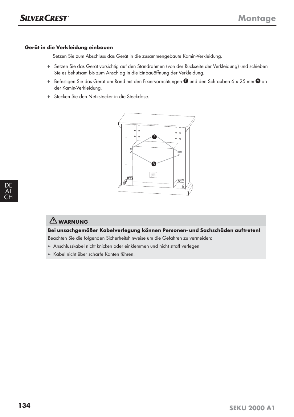 Montage | Silvercrest SEKU 2000 A1 User Manual | Page 135 / 141