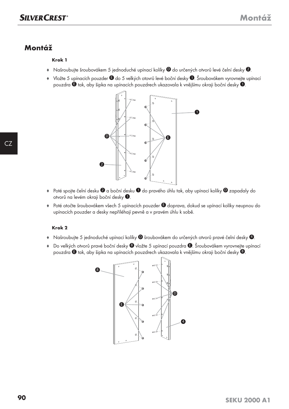 Montáž | Silvercrest SEKU 2000 A1 User Manual | Page 91 / 141