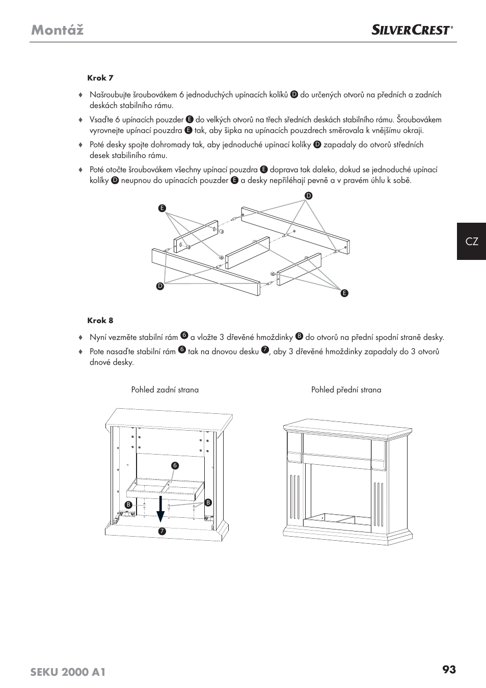 Montáž | Silvercrest SEKU 2000 A1 User Manual | Page 94 / 141