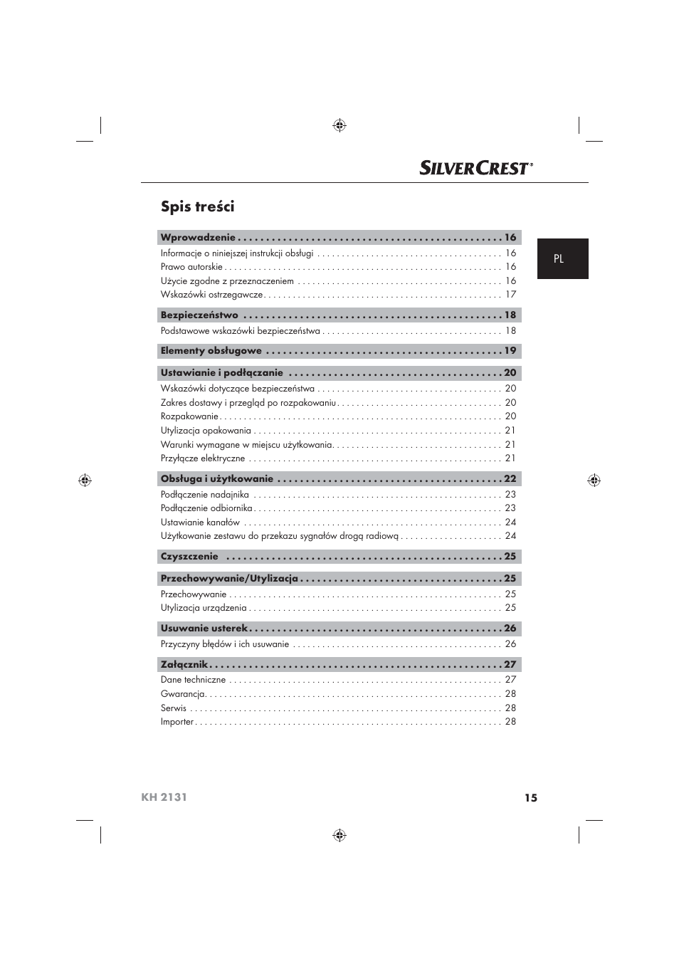 Silvercrest KH 2131 User Manual | Page 17 / 86