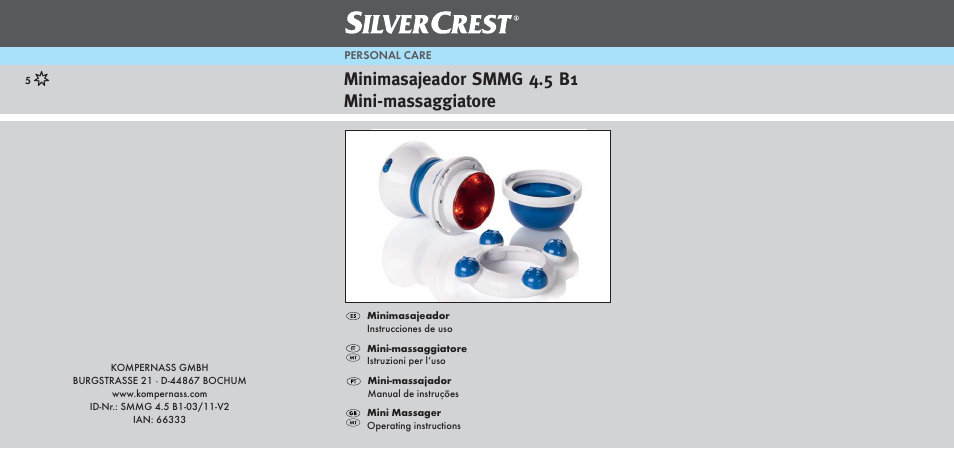 Silvercrest SMMG 4.5 B1 User Manual | 66 pages