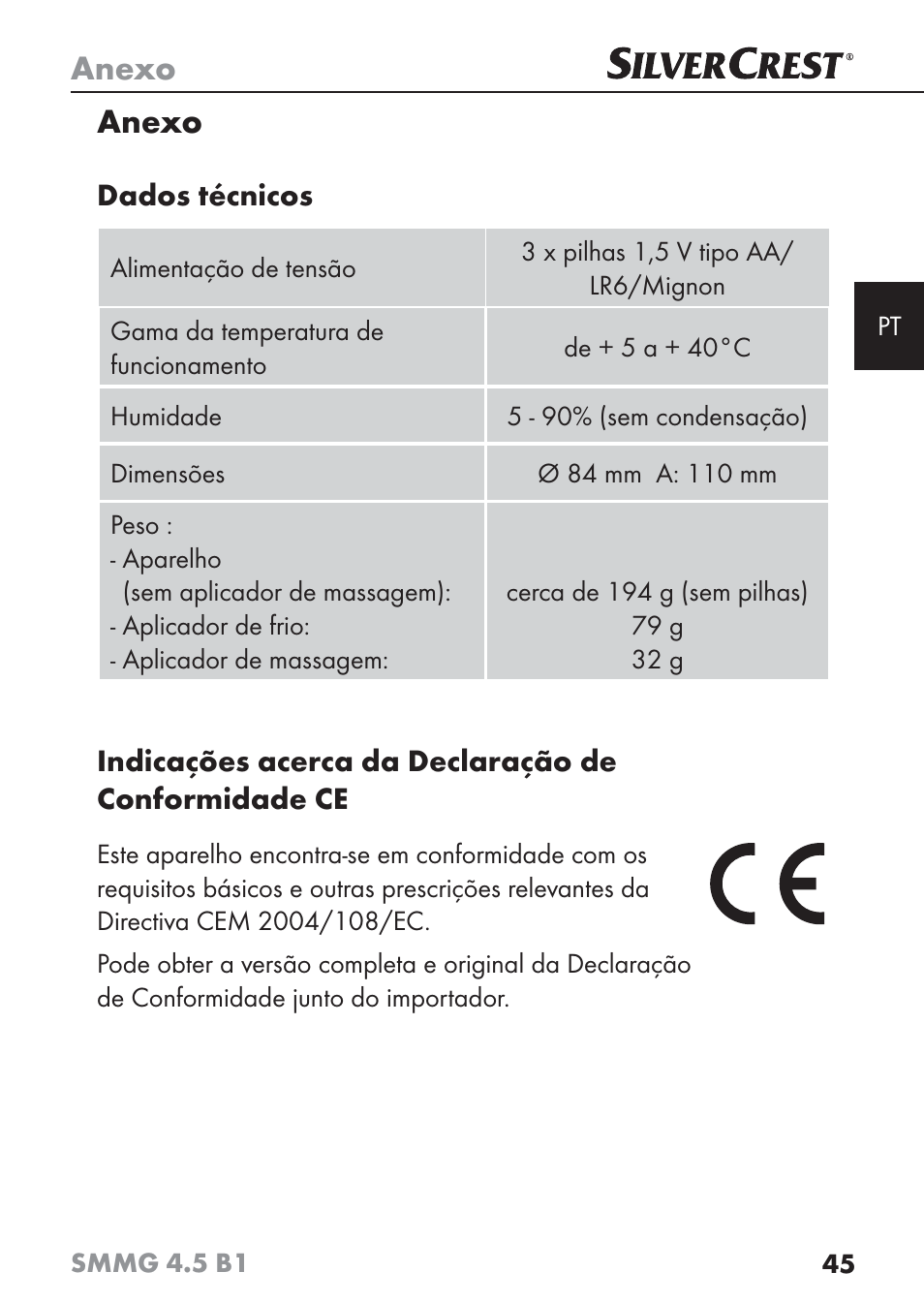 Anexo | Silvercrest SMMG 4.5 B1 User Manual | Page 47 / 66