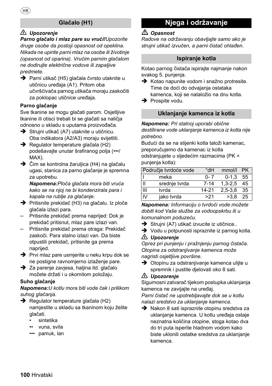 Njega i održavanje | Silvercrest 37702 User Manual | Page 100 / 106
