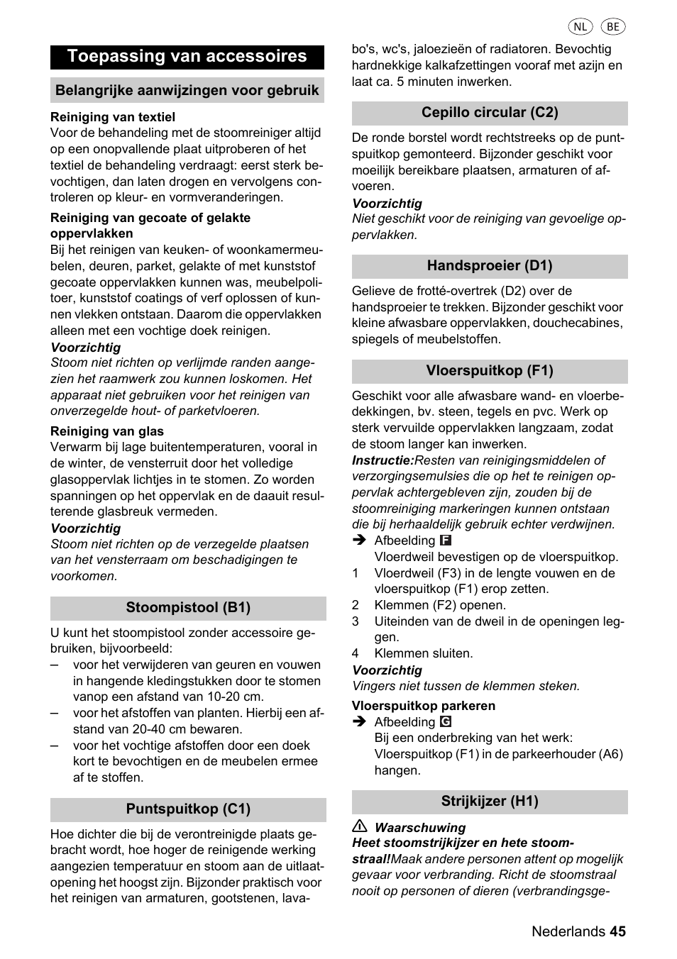 Toepassing van accessoires | Silvercrest 37702 User Manual | Page 45 / 106