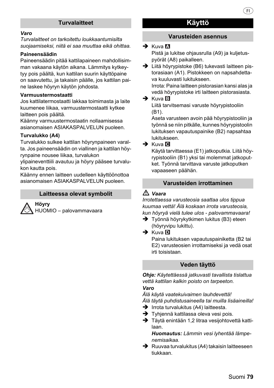 Käyttö | Silvercrest 37702 User Manual | Page 79 / 106