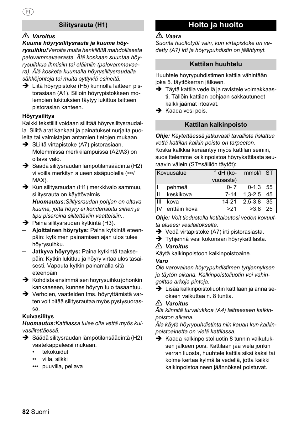 Hoito ja huolto | Silvercrest 37702 User Manual | Page 82 / 106