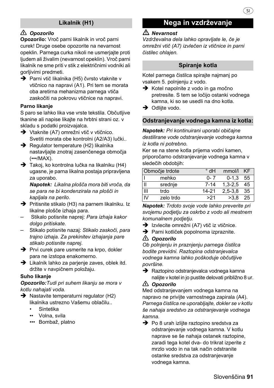 Nega in vzdrževanje | Silvercrest 37702 User Manual | Page 91 / 106