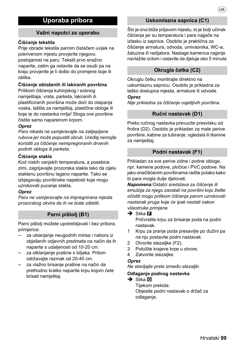 Uporaba pribora | Silvercrest 37702 User Manual | Page 99 / 106