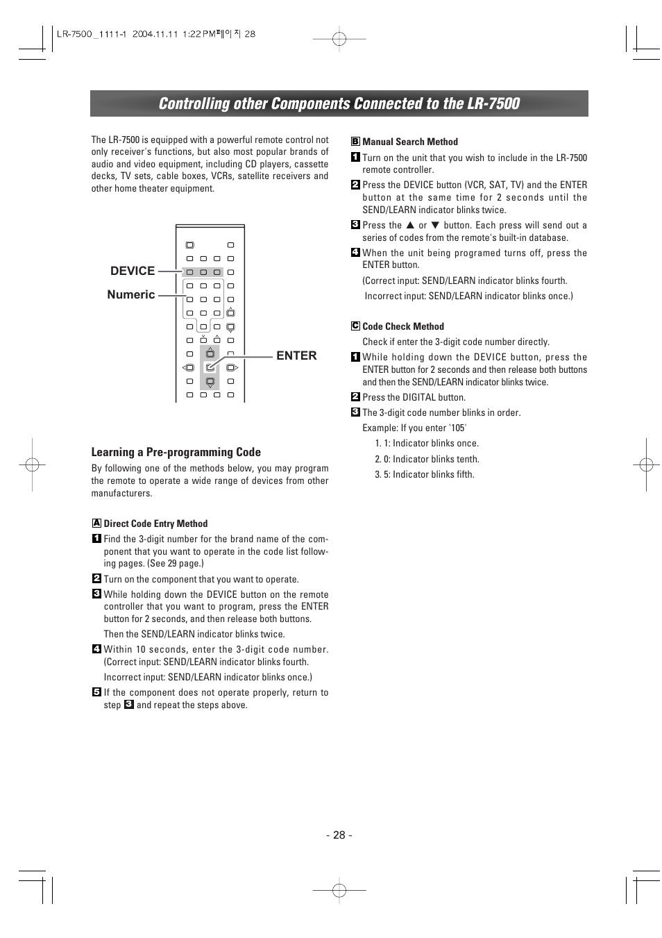 Luxman LR-7500 User Manual | Page 28 / 36