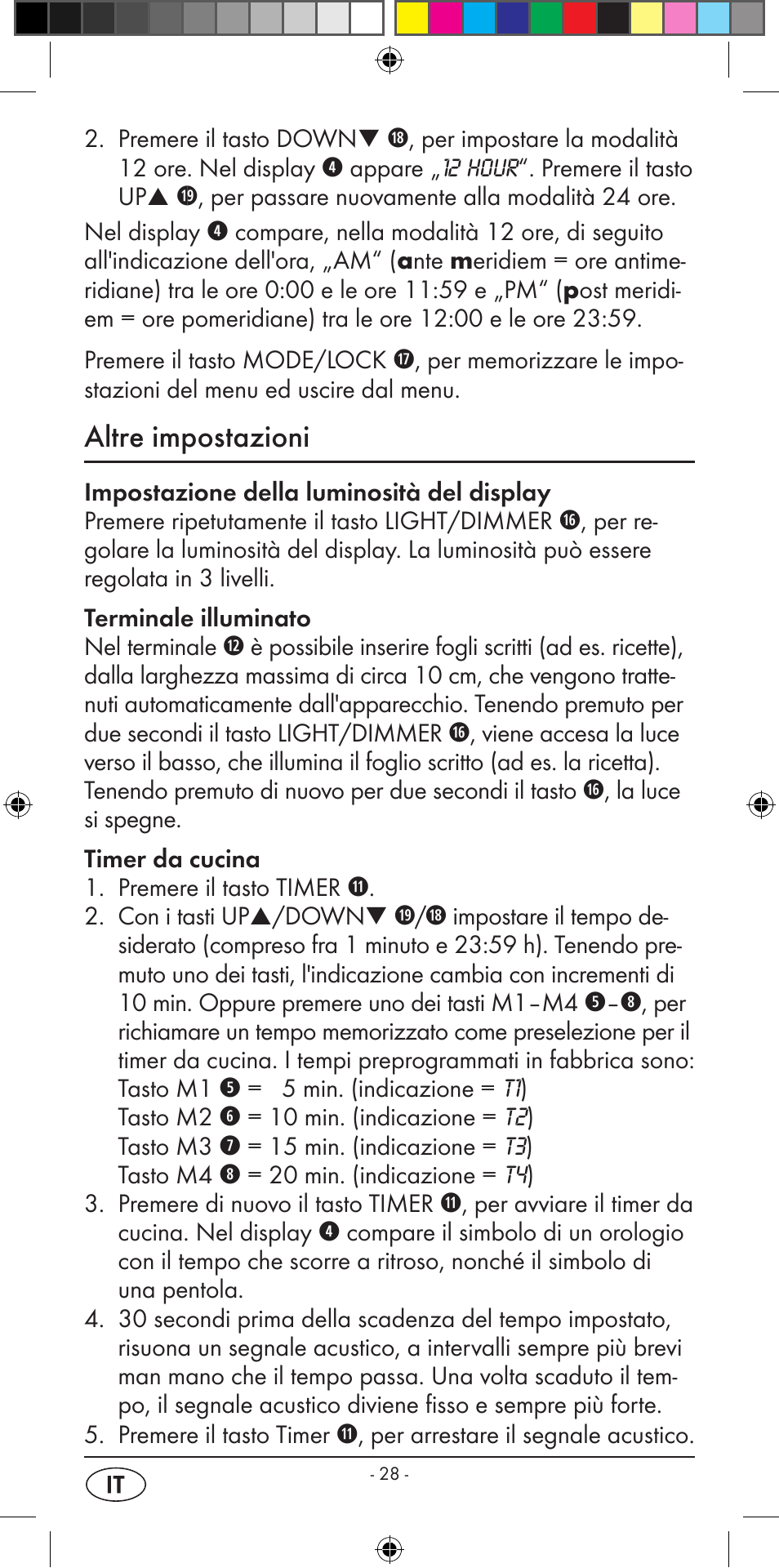 Altre impostazioni | Silvercrest KH 2299 User Manual | Page 30 / 94