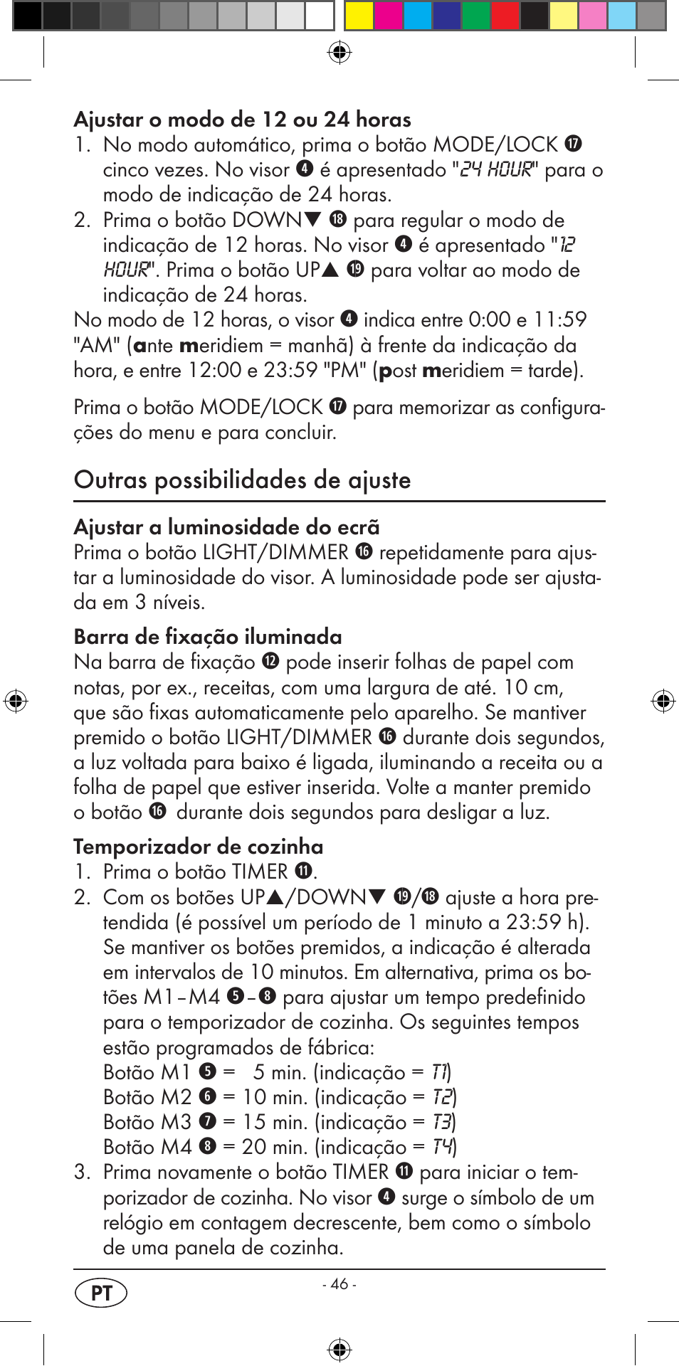 Outras possibilidades de ajuste | Silvercrest KH 2299 User Manual | Page 48 / 94