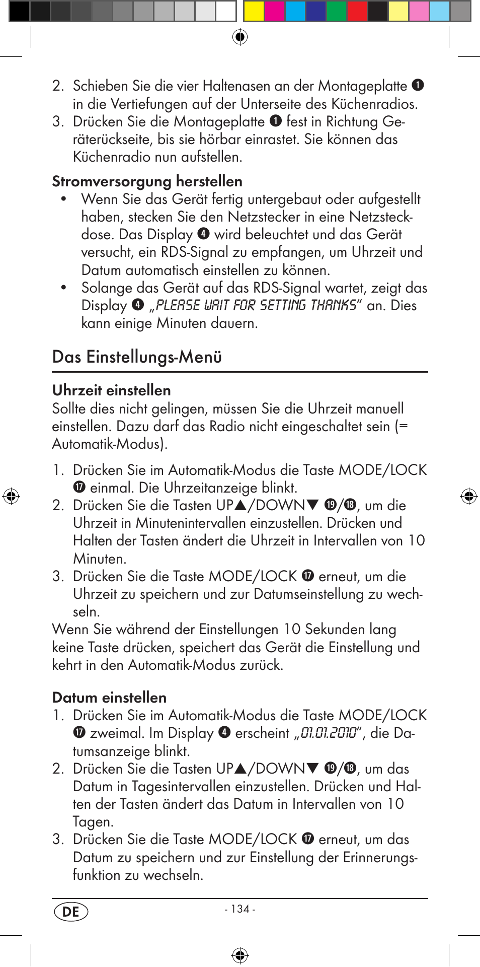 Das einstellungs-menü | Silvercrest KH 2299 User Manual | Page 136 / 146