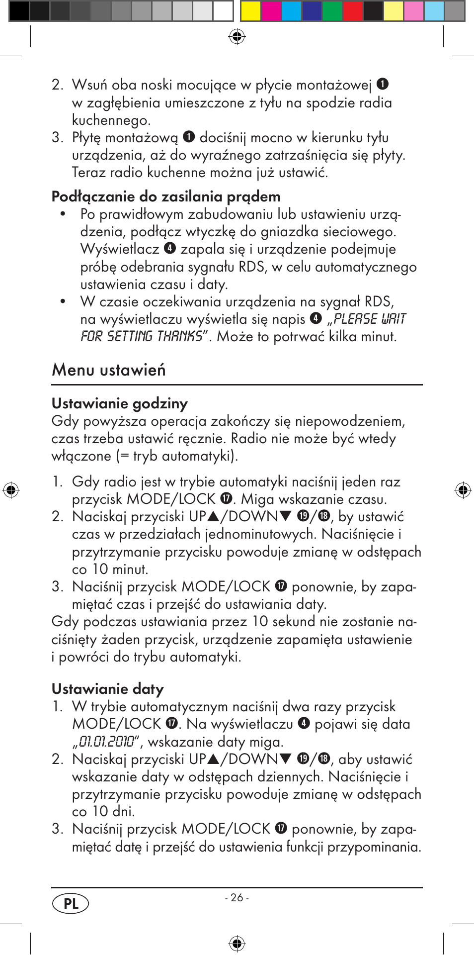 Menu ustawień | Silvercrest KH 2299 User Manual | Page 28 / 146