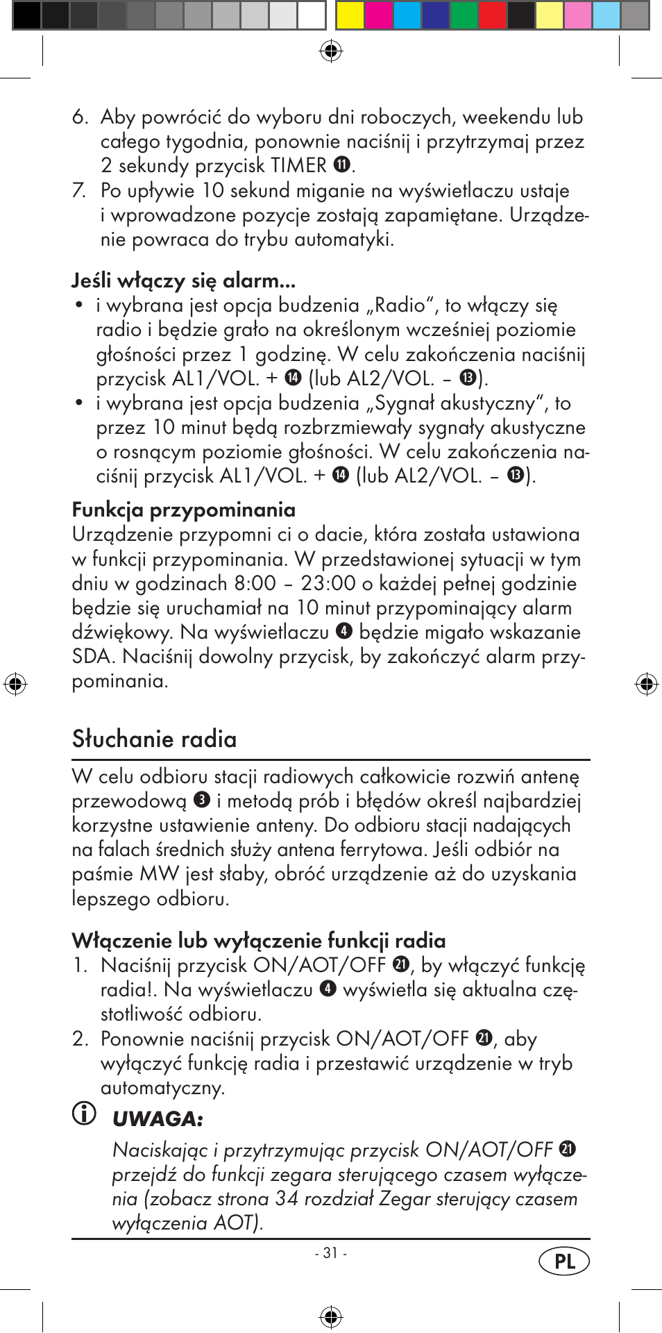 Słuchanie radia | Silvercrest KH 2299 User Manual | Page 33 / 146