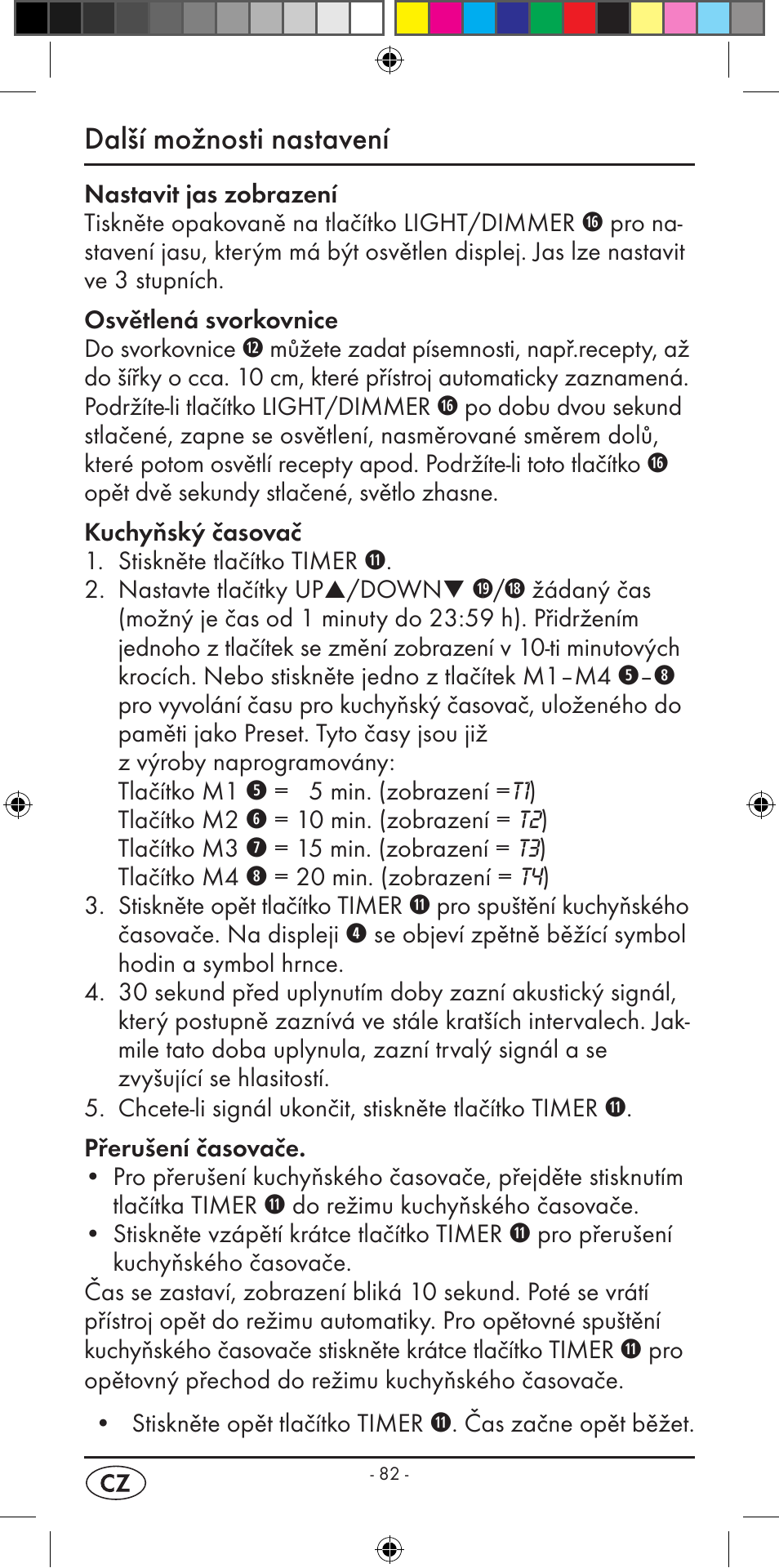 Další možnosti nastavení | Silvercrest KH 2299 User Manual | Page 84 / 146