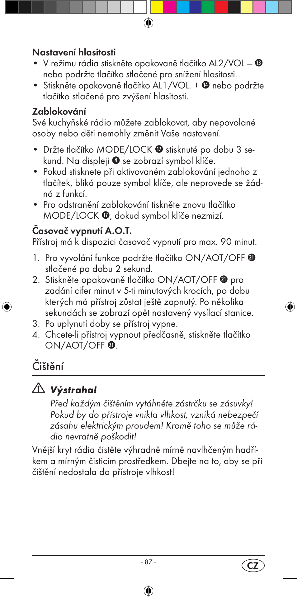 Čištění | Silvercrest KH 2299 User Manual | Page 89 / 146