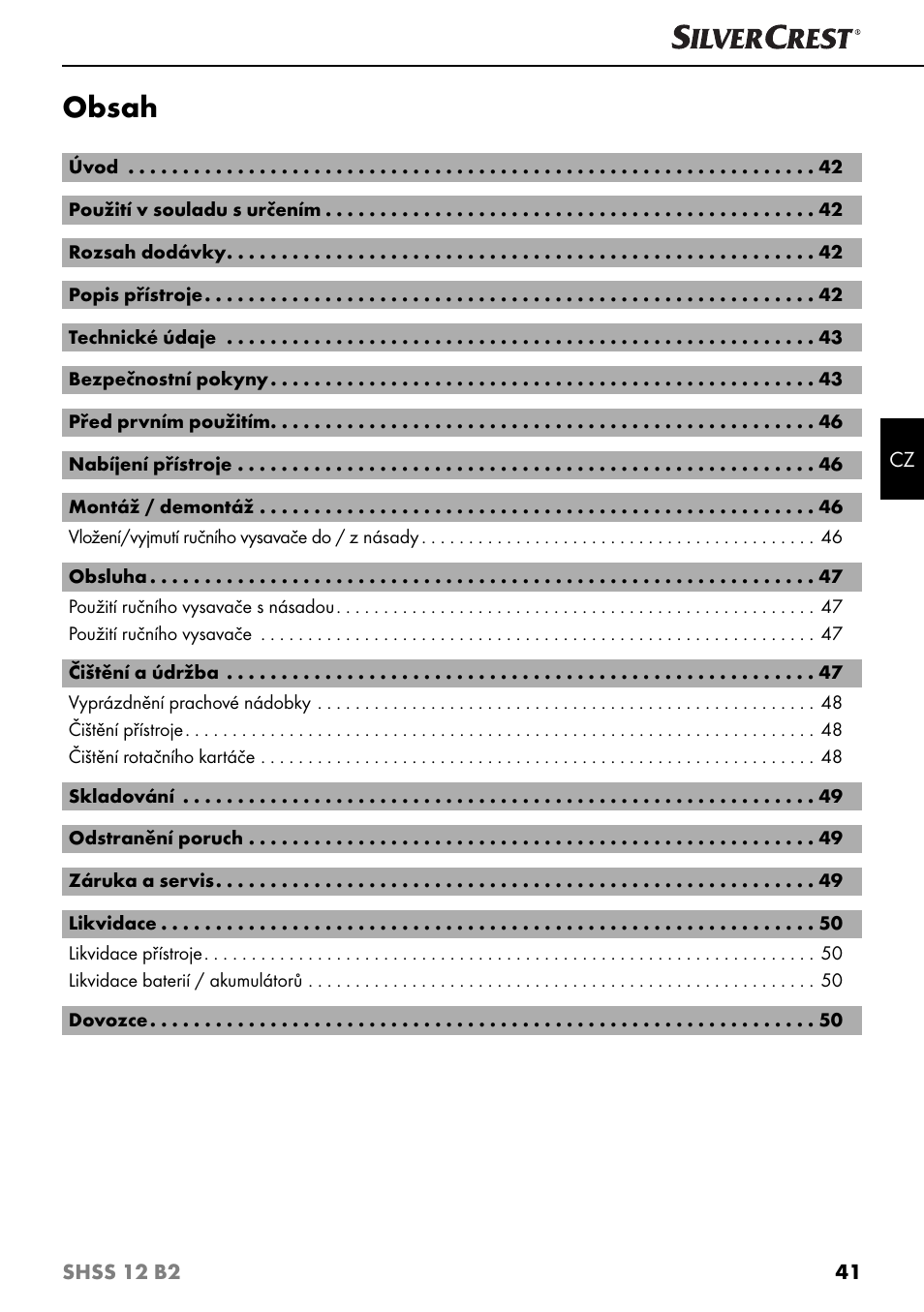 Silvercrest SHSS 12 B2 User Manual | Page 44 / 74