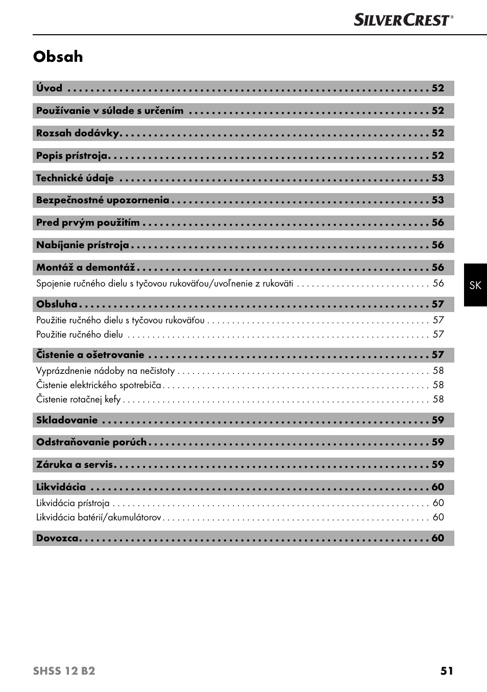 Silvercrest SHSS 12 B2 User Manual | Page 54 / 74