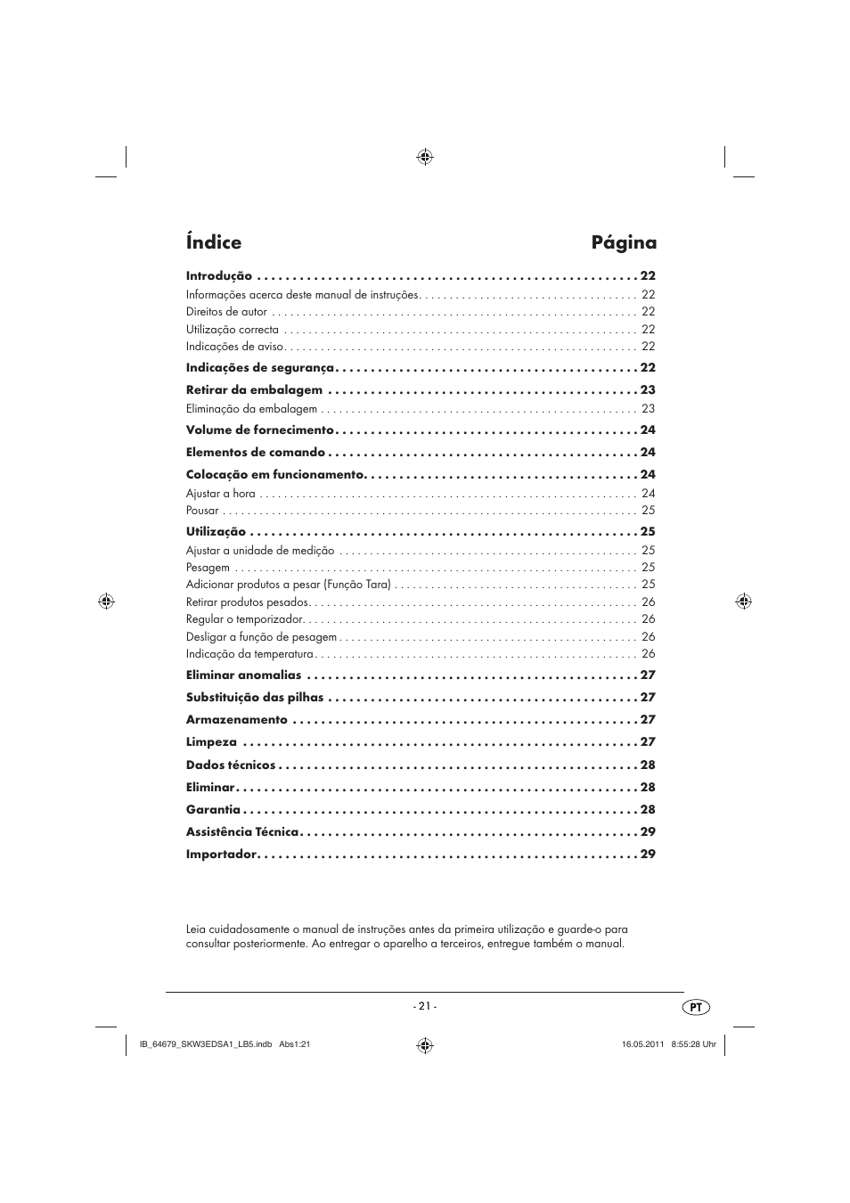 Índice página | Silvercrest SKW 3 EDS A1 User Manual | Page 23 / 42