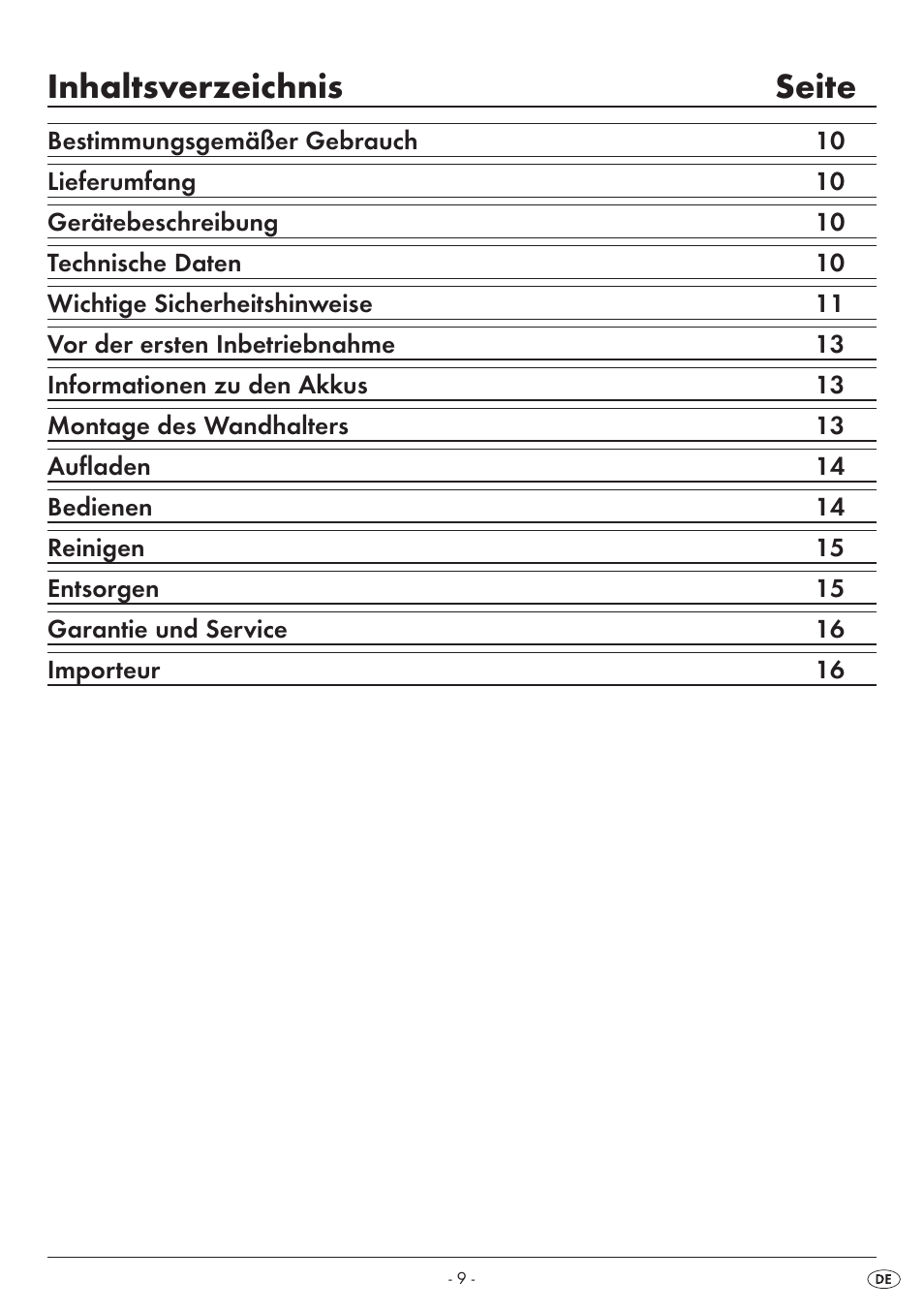 Inhaltsverzeichnis seite | Silvercrest SAS 7.4 LI B1 User Manual | Page 12 / 28