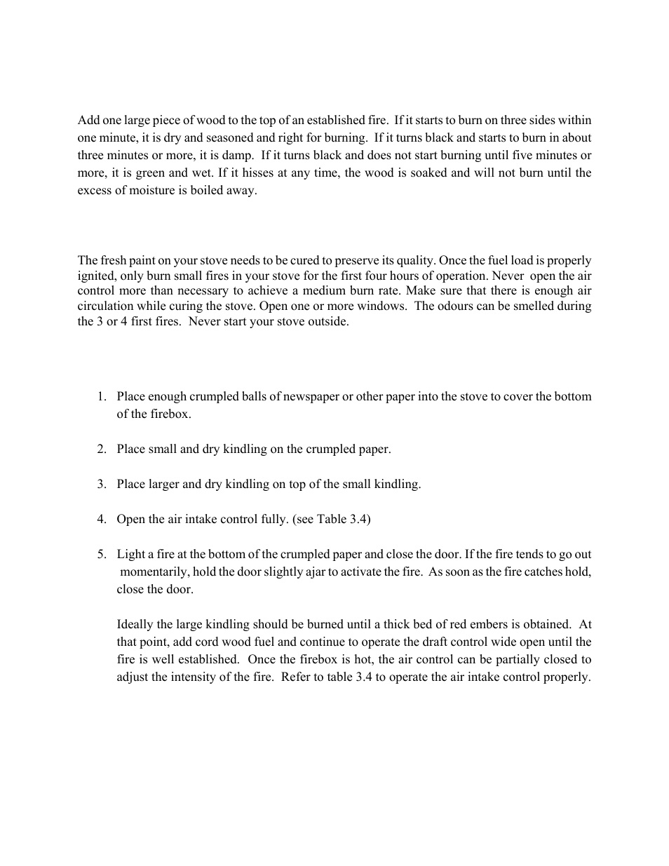 2 simple, Wood, Moisture test | Notes about first firing, Lighting a fire | Drolet 1800 EPA User Manual | Page 30 / 40