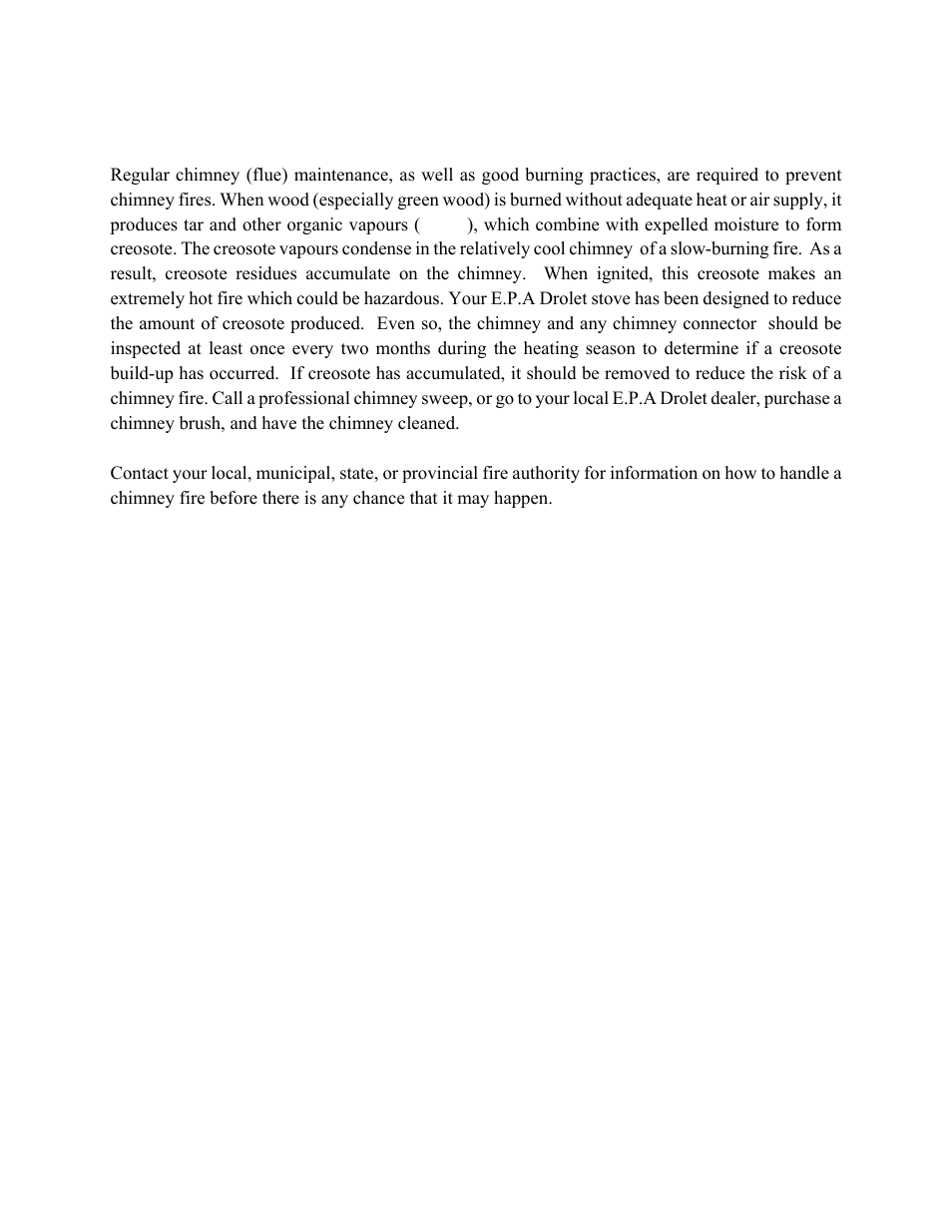 Chimney (flue) cleaning | Drolet 1800 EPA User Manual | Page 35 / 40