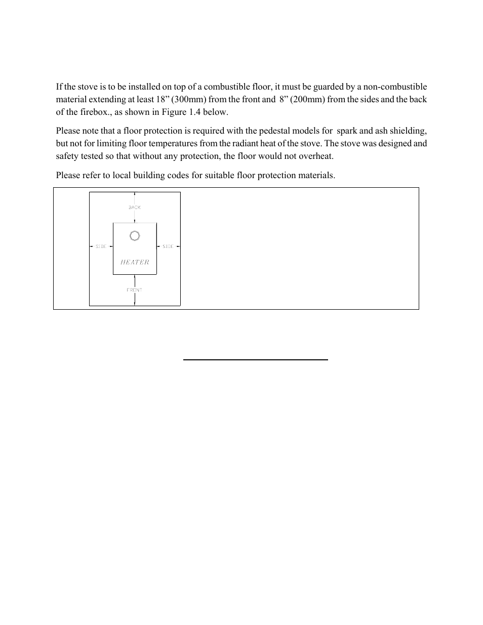 Floor protector | Drolet 1800 EPA User Manual | Page 8 / 40