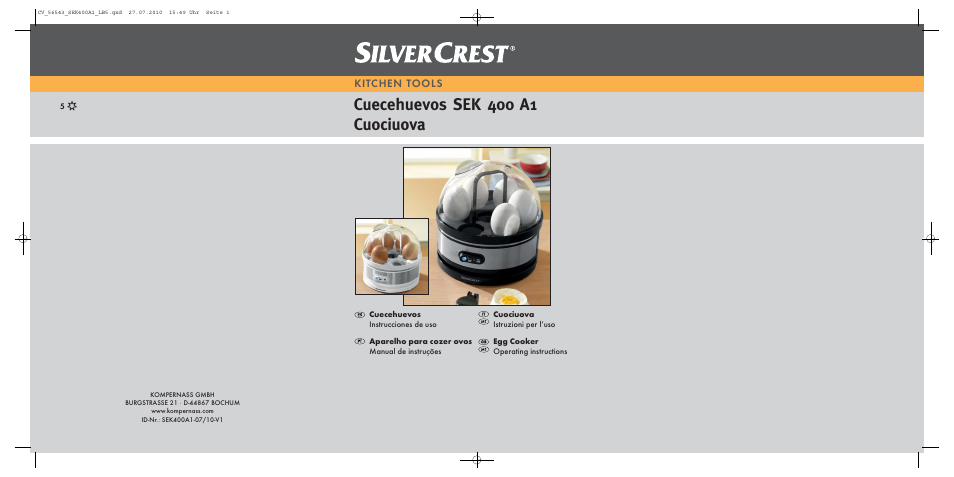 Silvercrest SEK 400 A1 User Manual | 19 pages