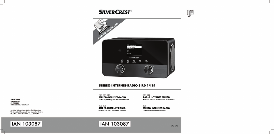 Silvercrest SIRD 14 B1 User Manual | 194 pages