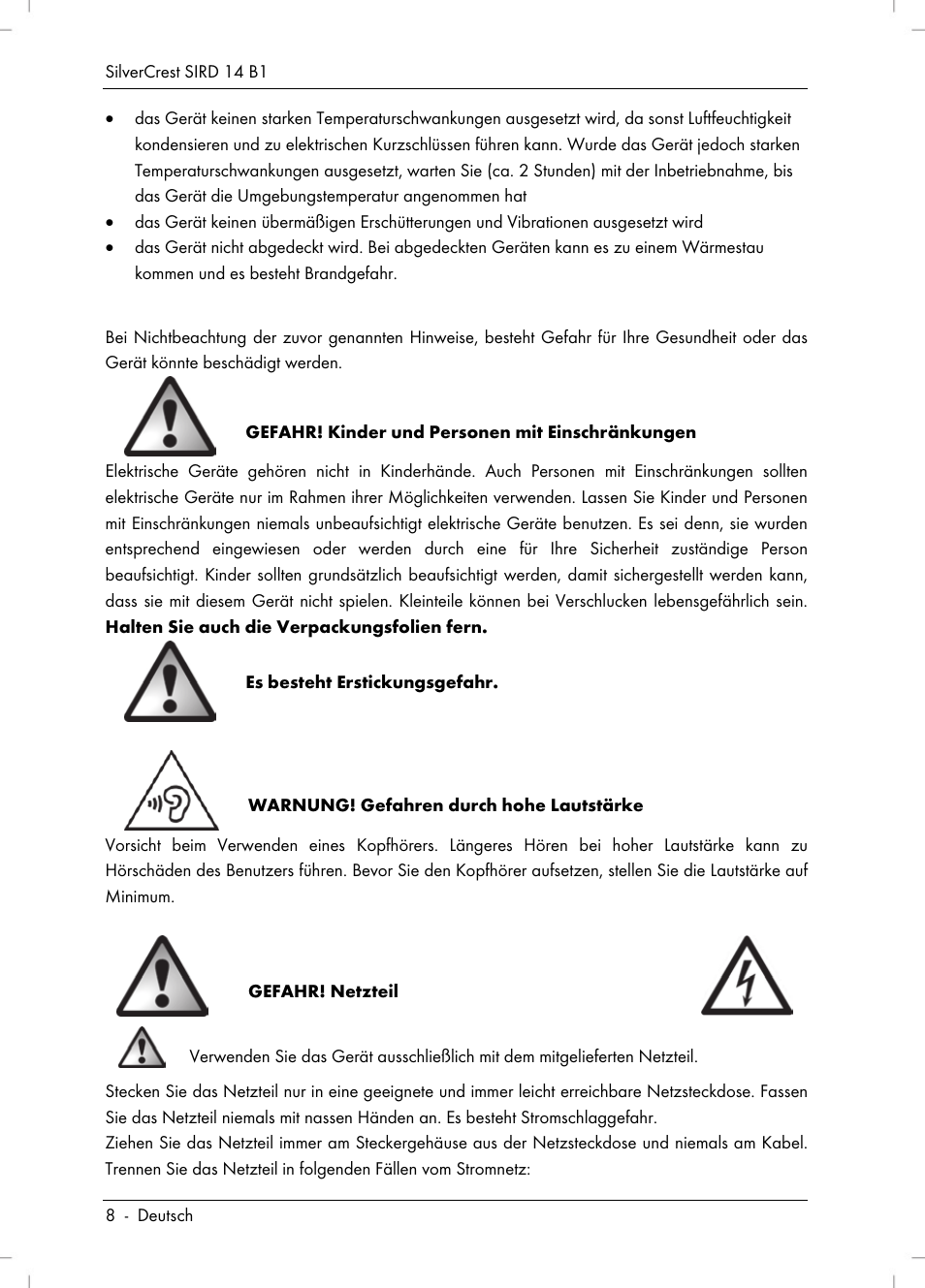 Silvercrest SIRD 14 B1 User Manual | Page 10 / 194