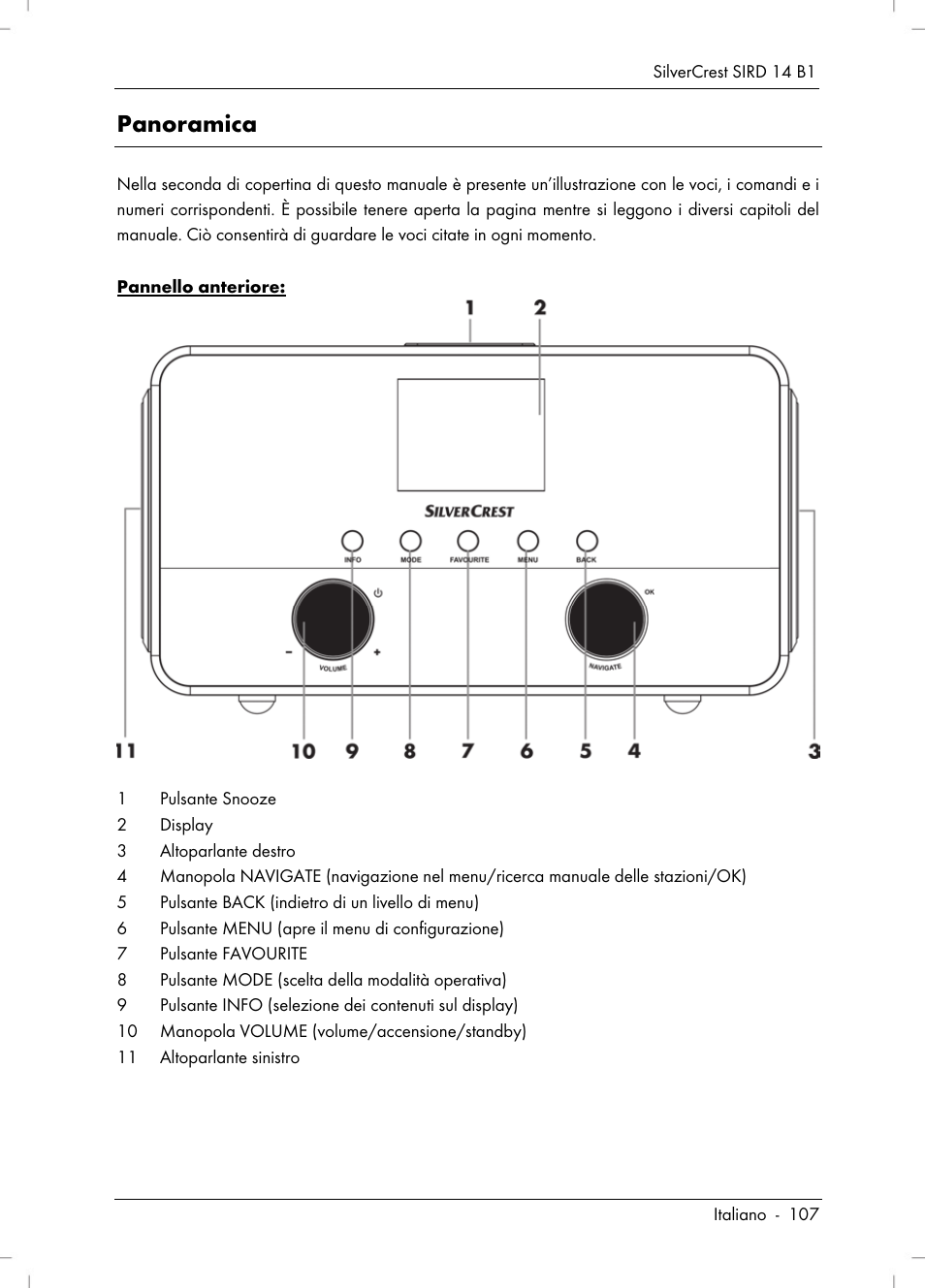 Panoramica | Silvercrest SIRD 14 B1 User Manual | Page 109 / 194