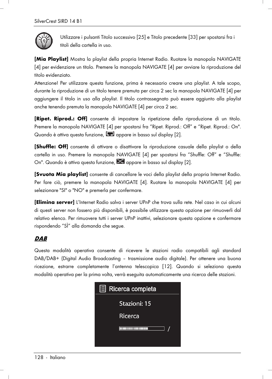Silvercrest SIRD 14 B1 User Manual | Page 130 / 194