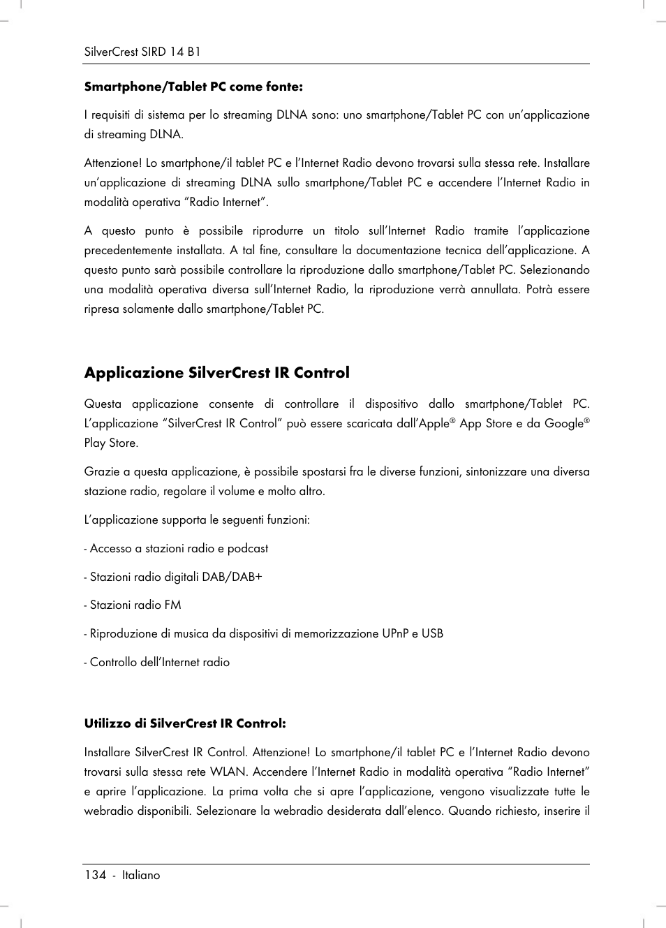 Applicazione silvercrest ir control | Silvercrest SIRD 14 B1 User Manual | Page 136 / 194