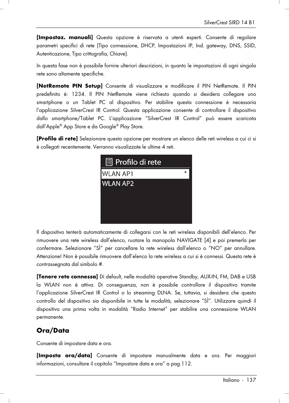 Ora/data | Silvercrest SIRD 14 B1 User Manual | Page 139 / 194