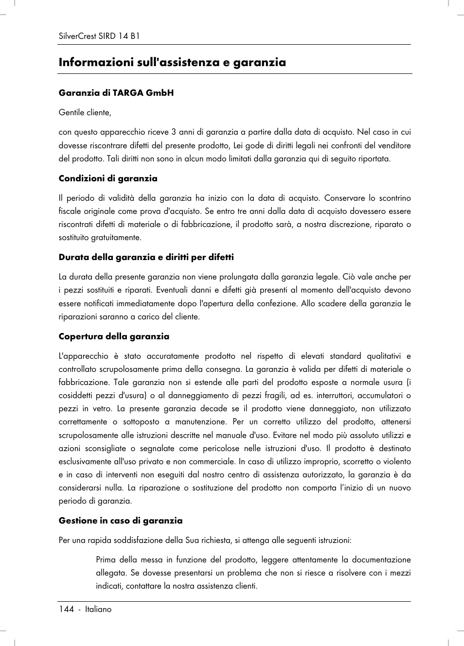 Informazioni sull'assistenza e garanzia | Silvercrest SIRD 14 B1 User Manual | Page 146 / 194