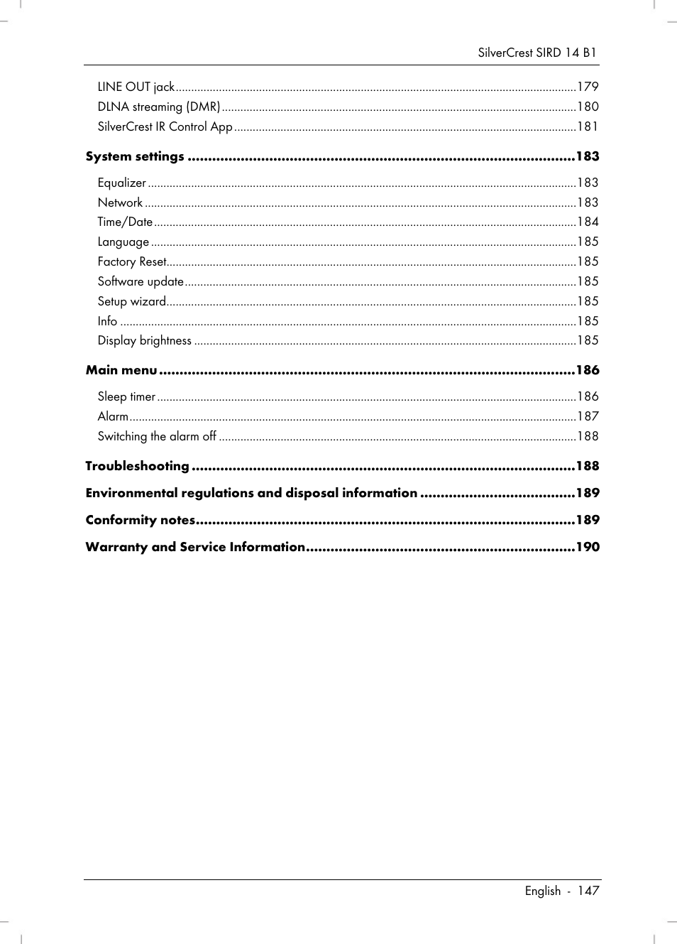 Silvercrest SIRD 14 B1 User Manual | Page 149 / 194