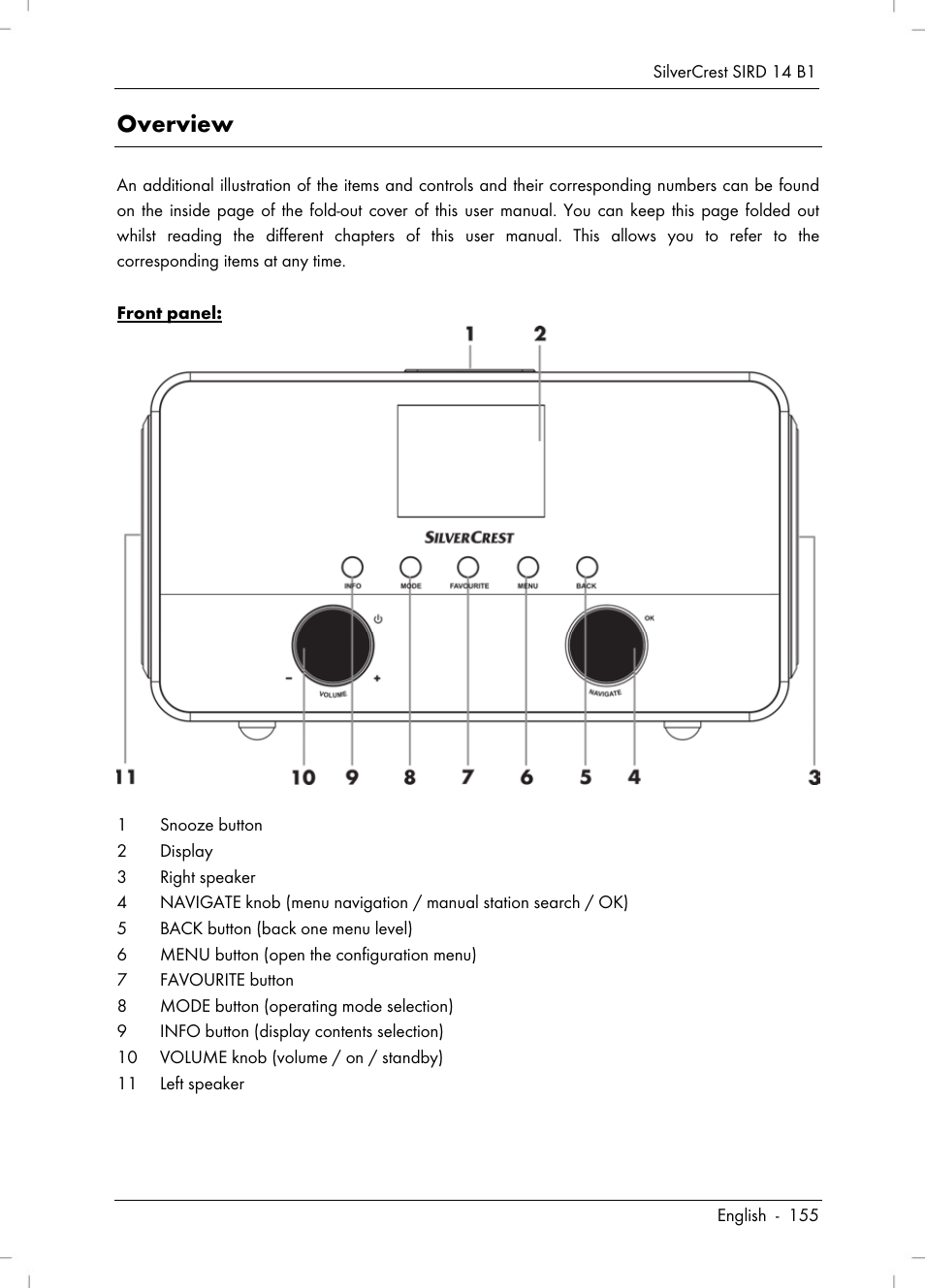 Overview | Silvercrest SIRD 14 B1 User Manual | Page 157 / 194
