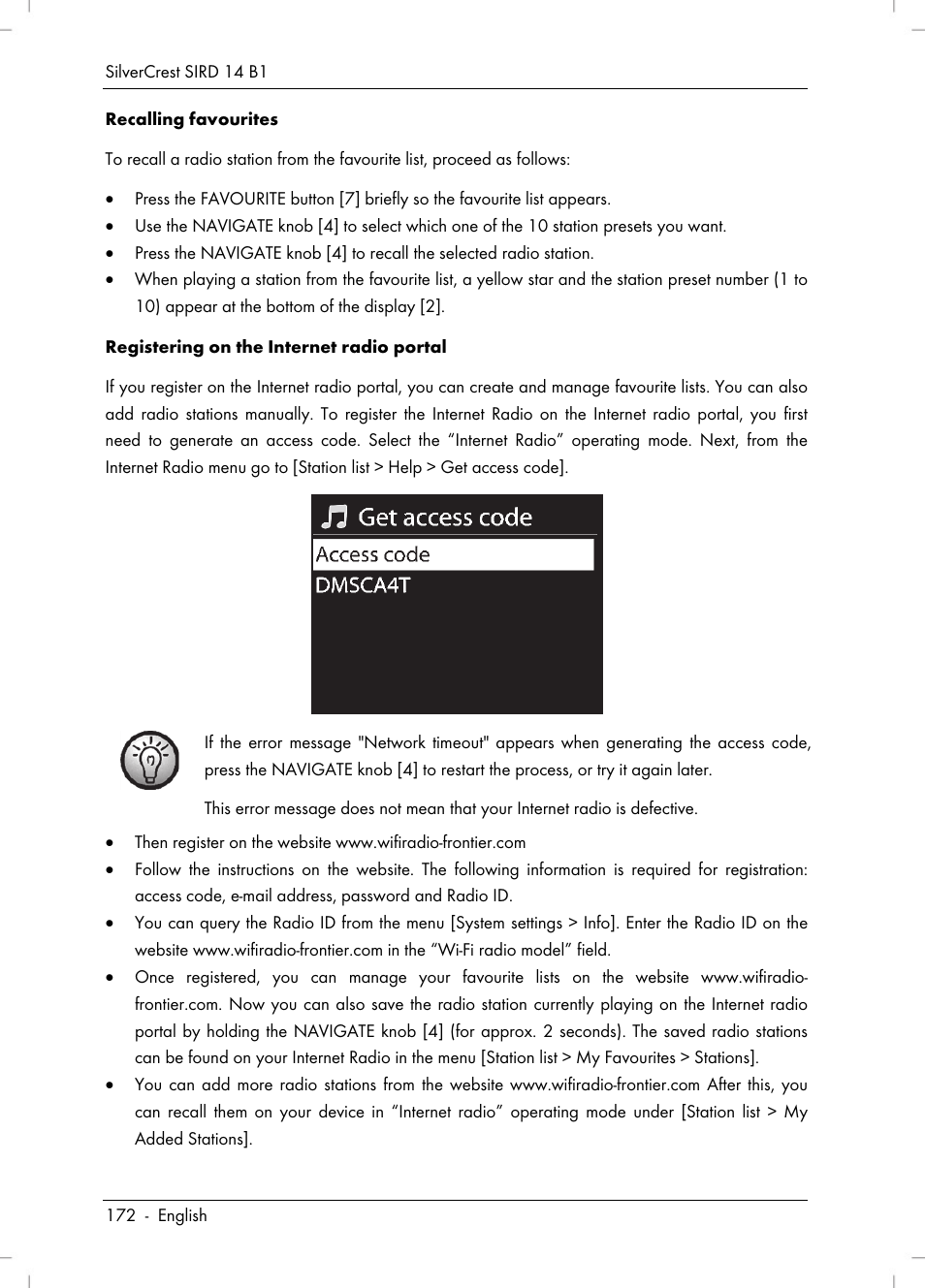 Silvercrest SIRD 14 B1 User Manual | Page 174 / 194