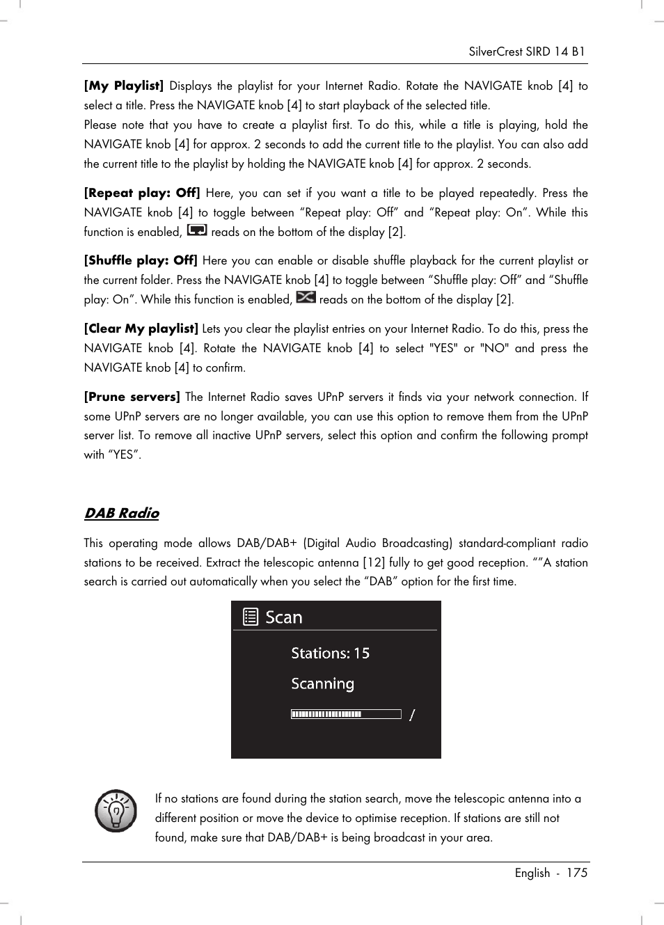 Dab radio | Silvercrest SIRD 14 B1 User Manual | Page 177 / 194