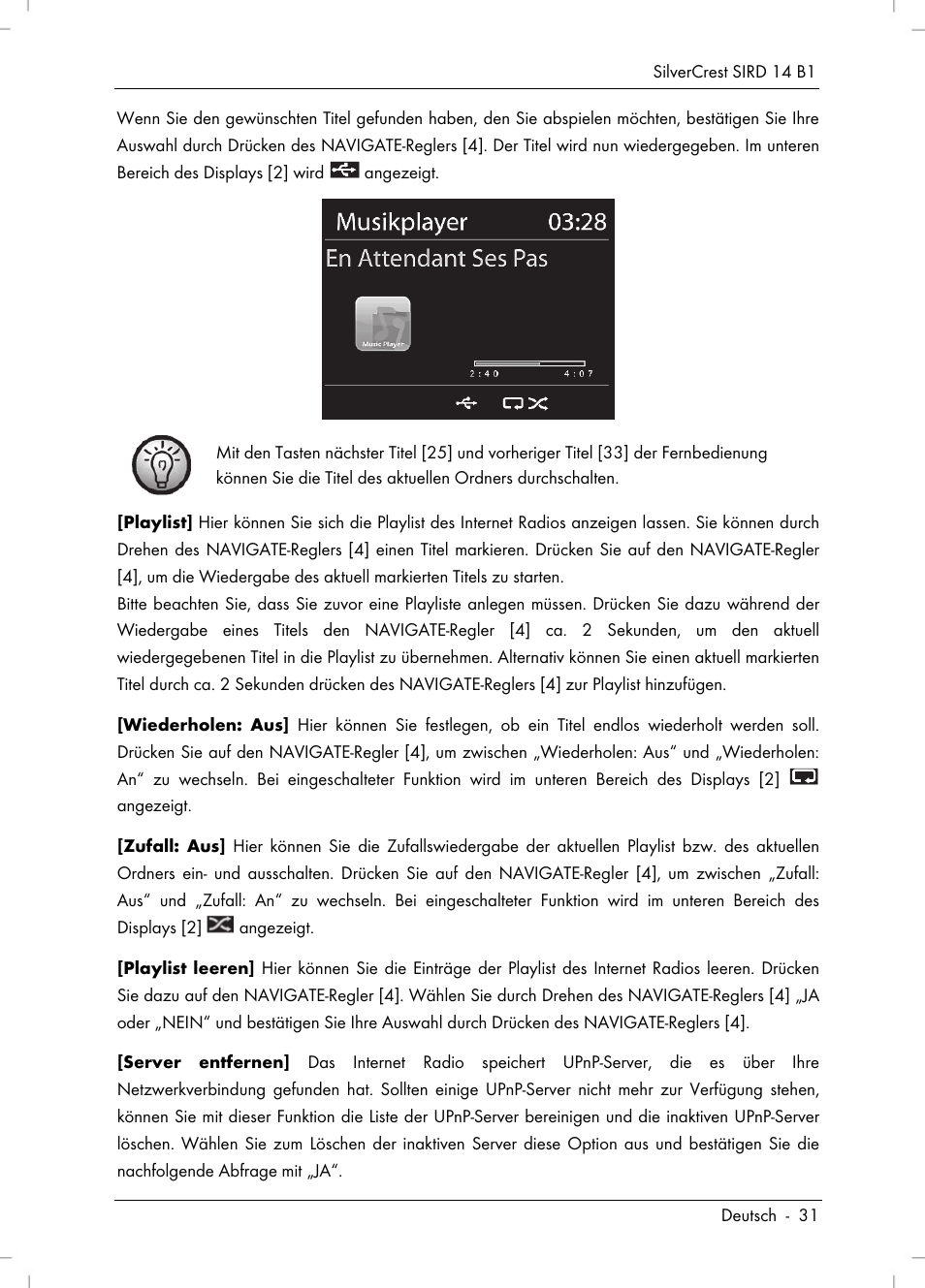 Silvercrest SIRD 14 B1 User Manual | Page 33 / 194