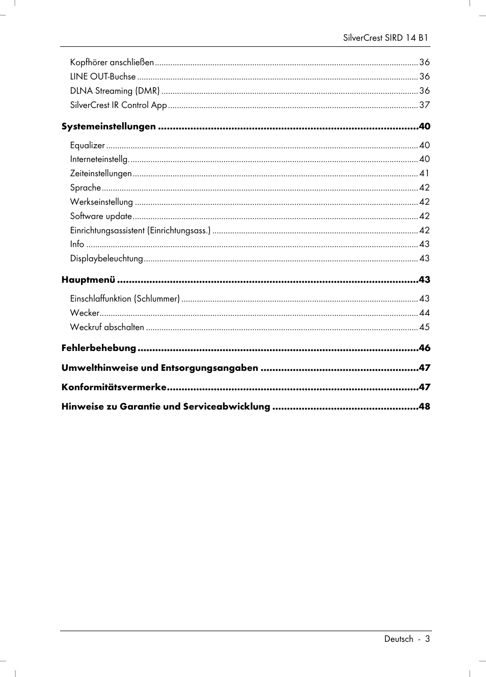 Silvercrest SIRD 14 B1 User Manual | Page 5 / 194