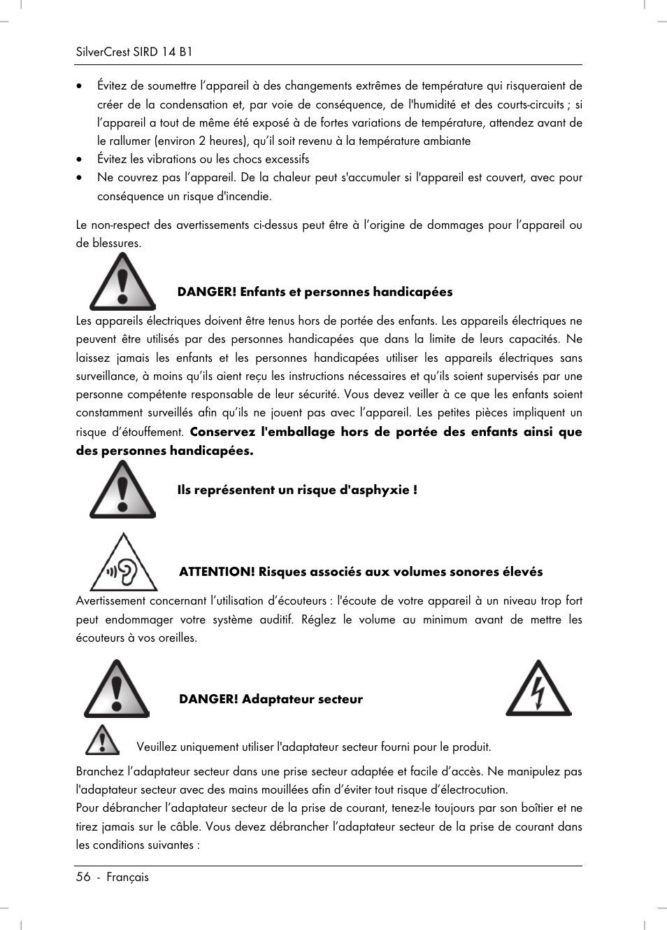 Silvercrest SIRD 14 B1 User Manual | Page 58 / 194