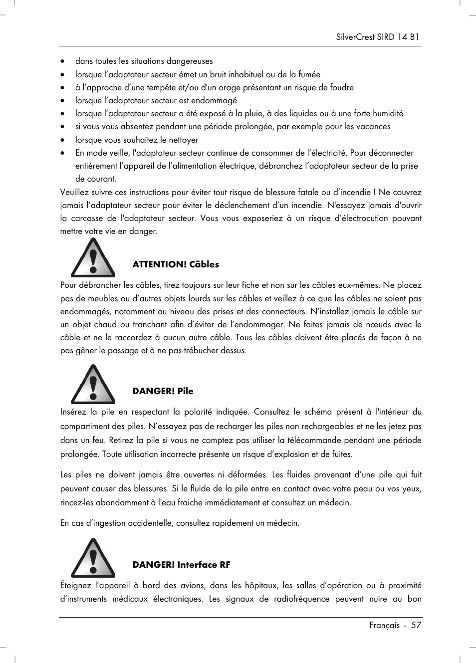 Silvercrest SIRD 14 B1 User Manual | Page 59 / 194