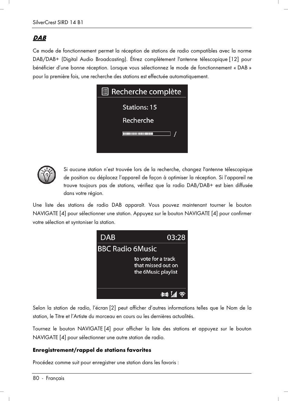 Silvercrest SIRD 14 B1 User Manual | Page 82 / 194