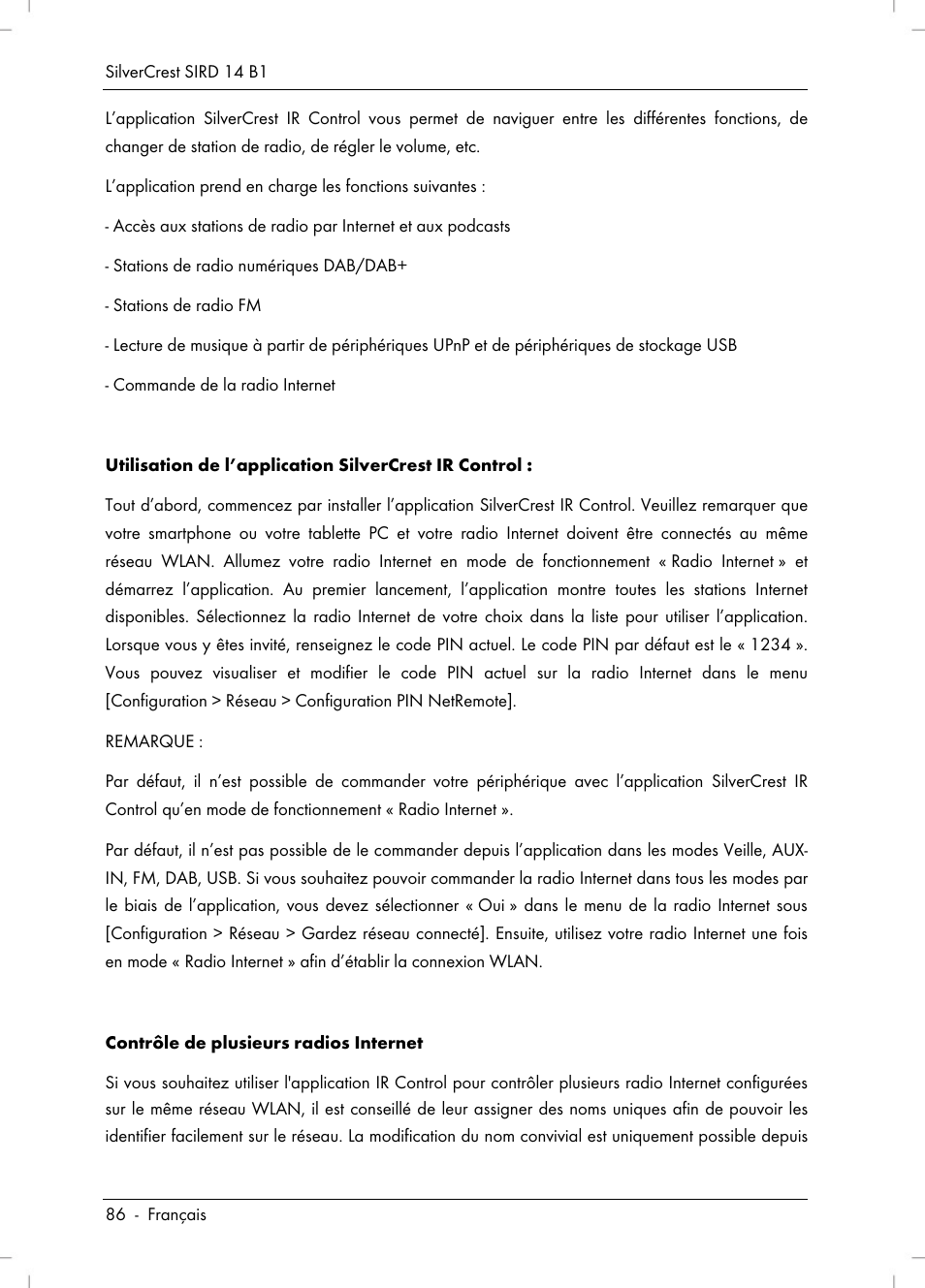 Silvercrest SIRD 14 B1 User Manual | Page 88 / 194