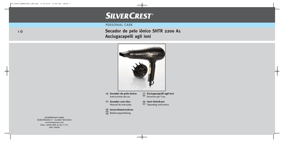 Silvercrest SHTR 2200 A1 User Manual | 32 pages