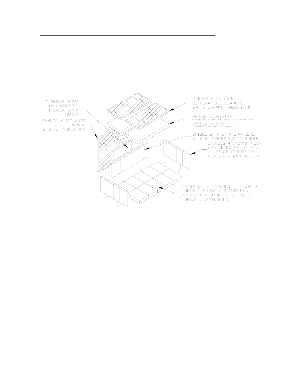 Brick and insulation installation (siberian 2000) | Drolet SIBERIAN 1200 User Manual | Page 8 / 28