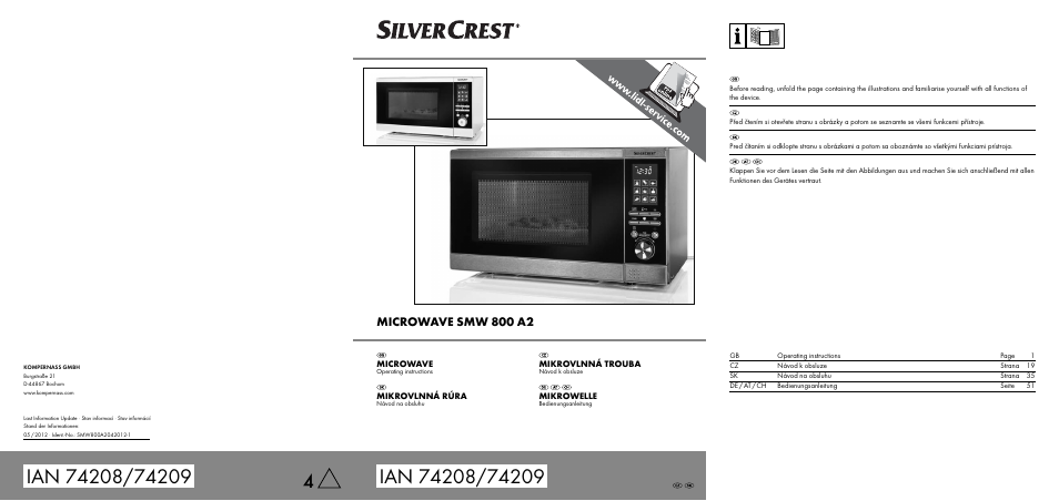 Silvercrest SMW 800 A2 User Manual | 70 pages